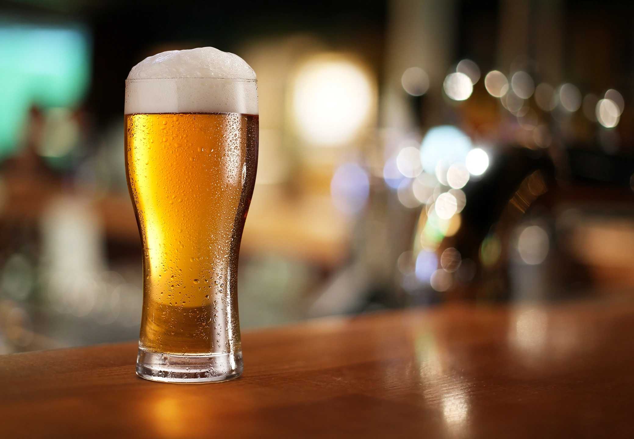 Beer on bar